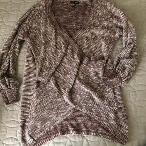 Express cross over sweater with quarter sleeves